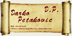 Darko Petaković vizit kartica